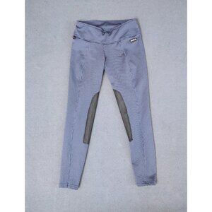 Kerrits Women's Riding Pants Breeches Sz (S) Herringbone Blue Black Knee Patch
